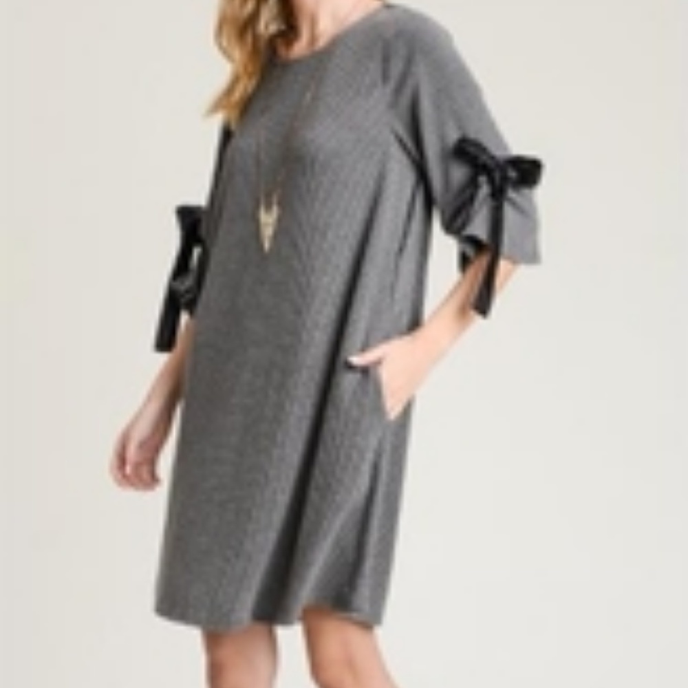 Doe and Rae/ tie accent swing dress